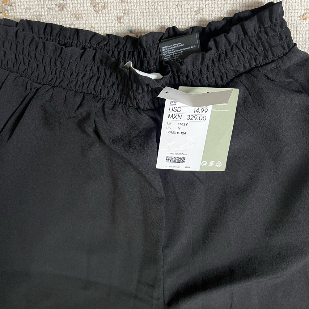 Girls H&M Black Elastic Waist Trousers - Picture 4 of 6